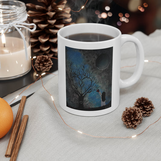 Unbound Art Cup, Gift for Her, Ceramic Mug for Tea Lovers, Kitchen Decor, Office Accessory